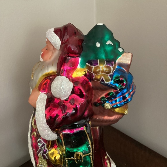 Thomas Pacconi Classics Santa Claus Hand Blown figurine wooden base vintage 14” - Picture 10 of 14